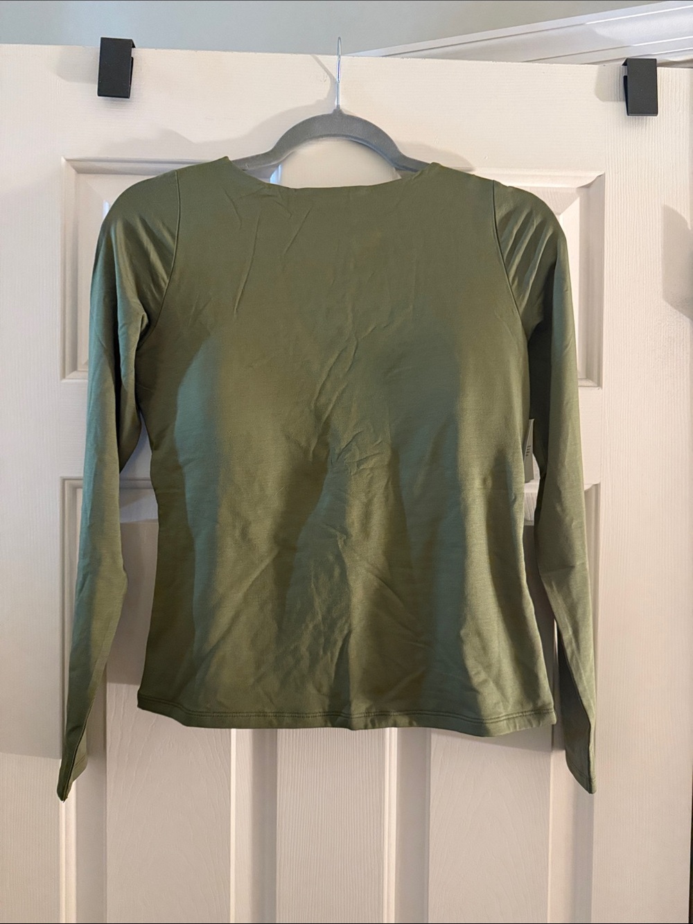 Abercrombie & Fitch Olive Green Long Sleeve High Neck Top